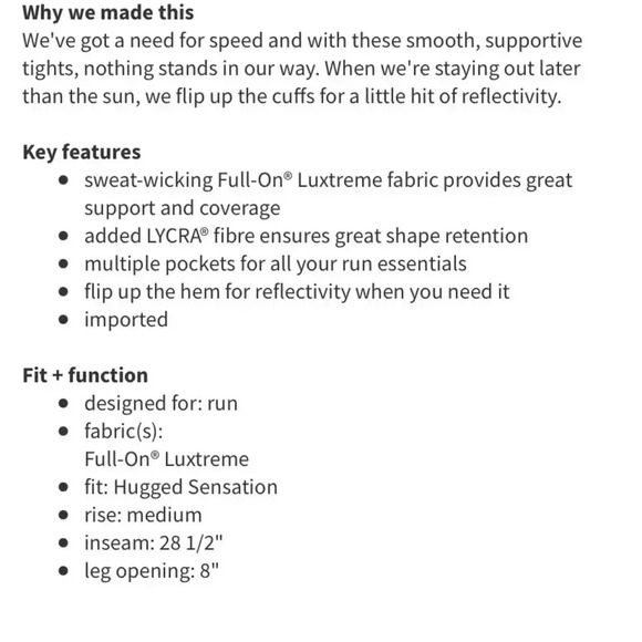 Lululemon | Speed  Tight IV * Full on Luxtreme - Picture 6 of 11